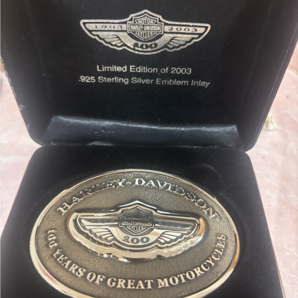 Harley-Davidson Silver and Black Limited Edition Belt Buckle - Picture 6 of 6